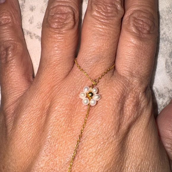 Hand Chain 14 k gold plated bracelet - Picture 2 of 4